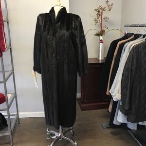 Vintage full length ranch mink fur coat